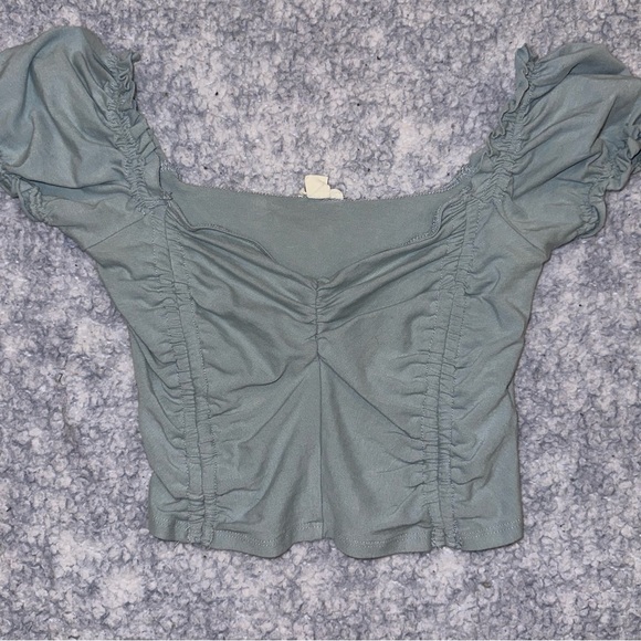 Garage Sage Green Synched Crop Top - Size XS - Picture 2 of 5